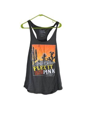 FLEX IT PINK I WILL NEVER DESERT YOU GRAPHIC TANK TOP WOMENS SIZE XL